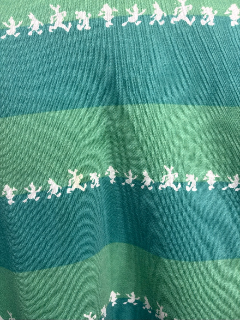 Disney Mickey & Friends Green Striped Pullover SweatShirt Size 1X - Picture 2 of 5